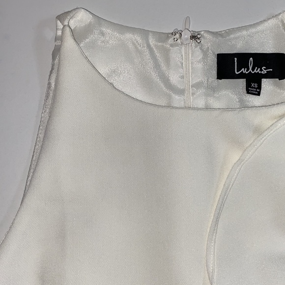 Lulu's Sleeveless Cocktail Dress Size XS Off White Party Evening Mini NWT‎ - Picture 5 of 9